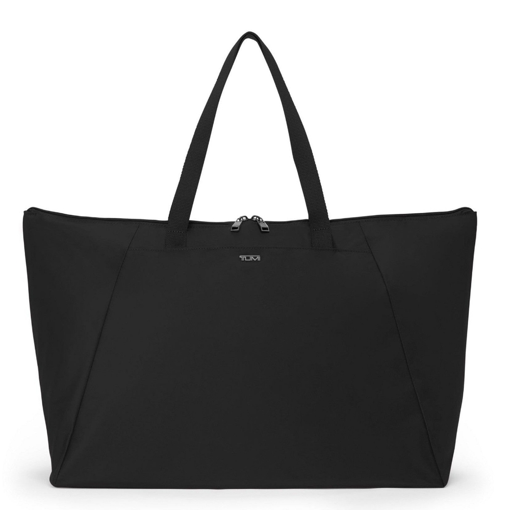 NWT Tumi Just In Case Black Tote with Black Zipper and Logo